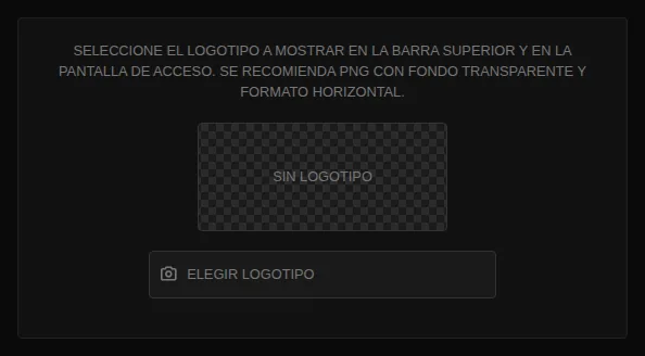 Pantalla de logotipo del cliente