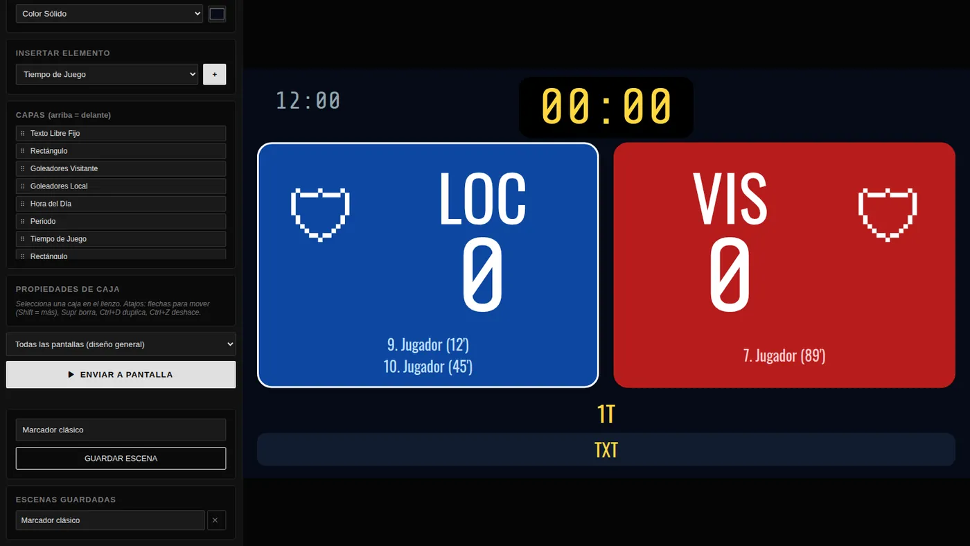 Diseñador visual con un marcador en azul y rojo